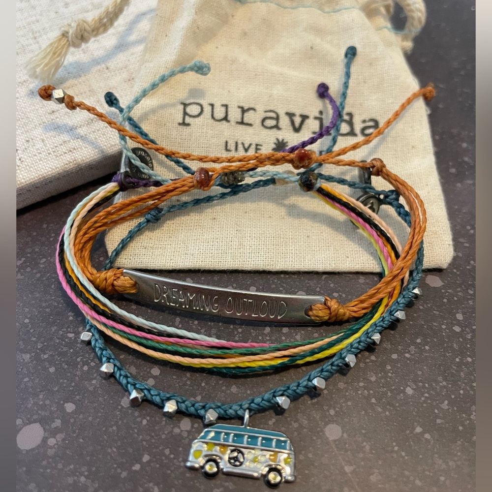 Pura Vida VW Van Bracelet Set (3 bracelets)